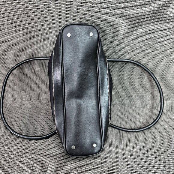 Etienne Aigner Black Shoulder Bag With Leather Accents & Silver Hardware - Picture 6 of 6